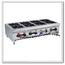 K224 Stainless Steel 8 Burners Tabletop Gas Stove